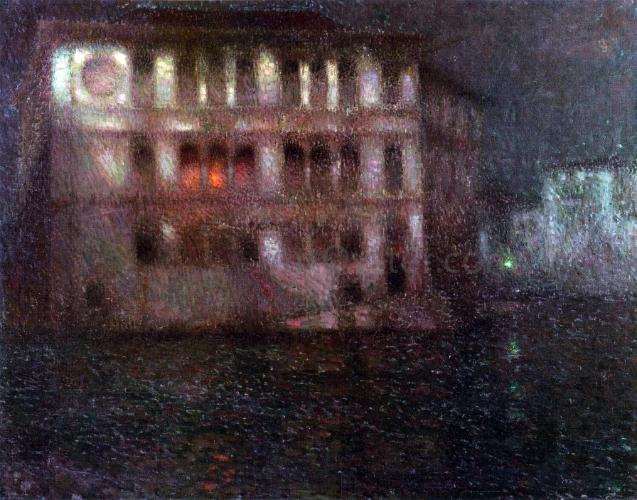 Henri Le Sidaner The Old Palace, Moonlight, Venice - Hand Painted Oil Painting