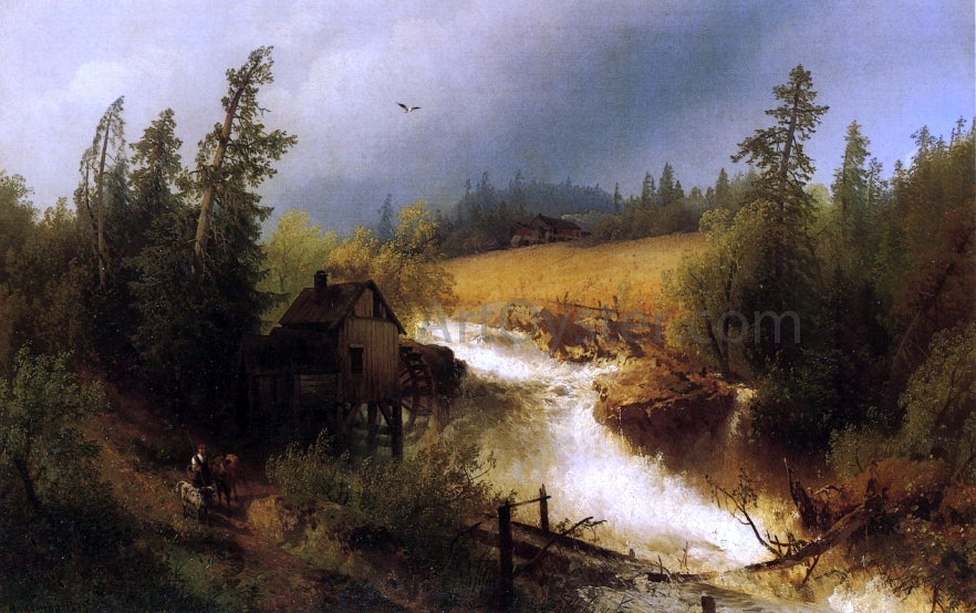Herman Herzog The Old Watermill - Hand Painted Oil Painting