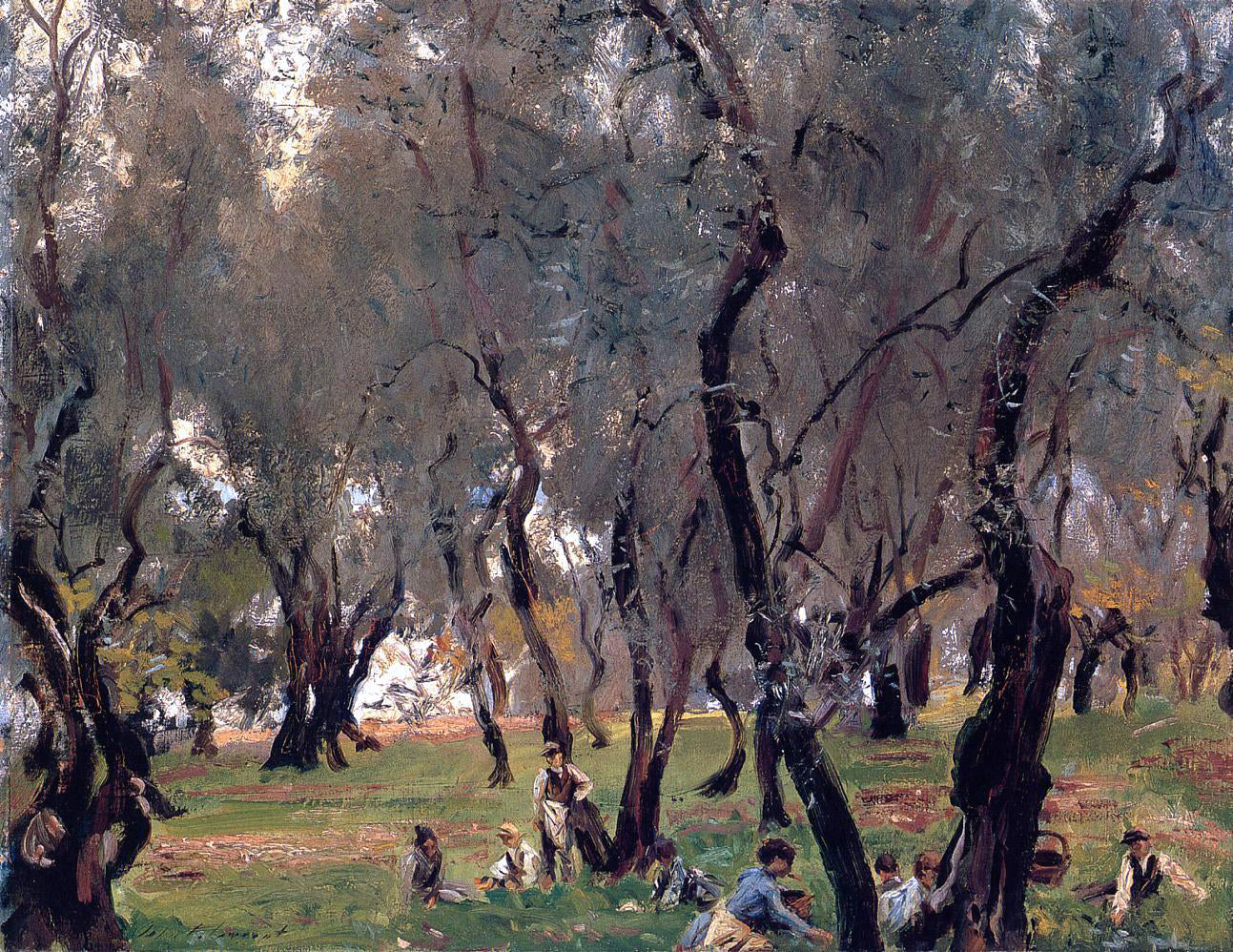 John Singer Sargent The Olive Grove - Hand Painted Oil Painting