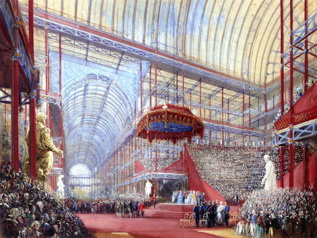 Joseph Nash The Opening of the Crystal Palace, Sydenham, by Queen Victoria on 10th June 1854 - Hand Painted Oil Painting