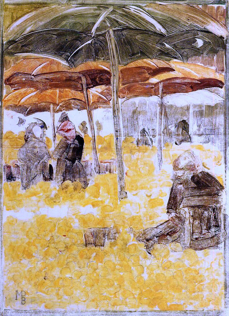 Maurice Prendergast The Orange Market - Hand Painted Oil Painting