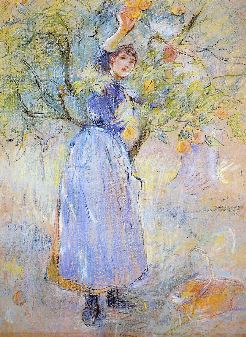 Berthe Morisot The Orange Picker - Hand Painted Oil Painting