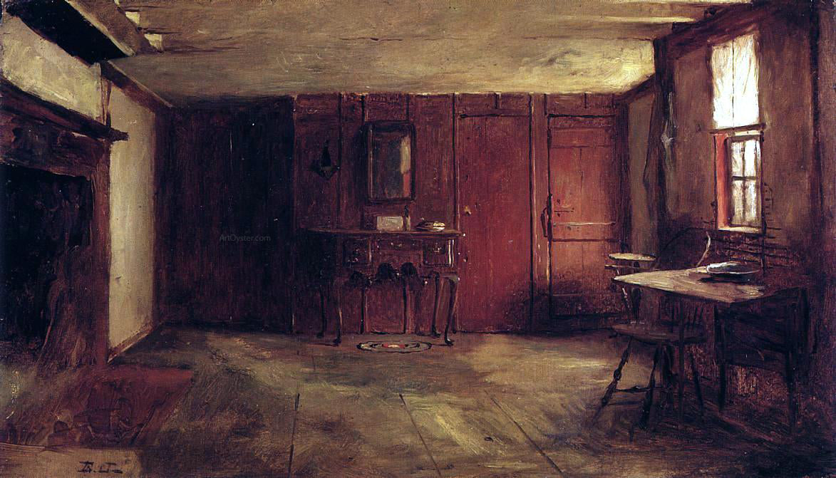 Eastman Johnson The Other Side of Susan Ray's Kitchen - Nantucket - Hand Painted Oil Painting