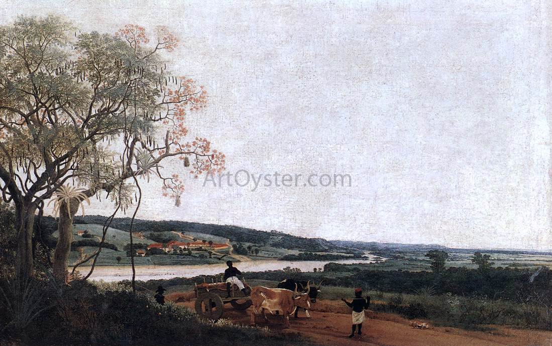 Frans Post The Ox Cart - Hand Painted Oil Painting