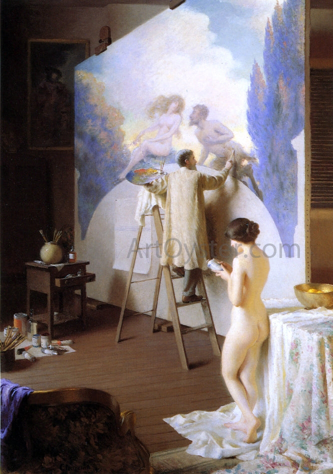 William Worchester Churchill The Painter - Hand Painted Oil Painting