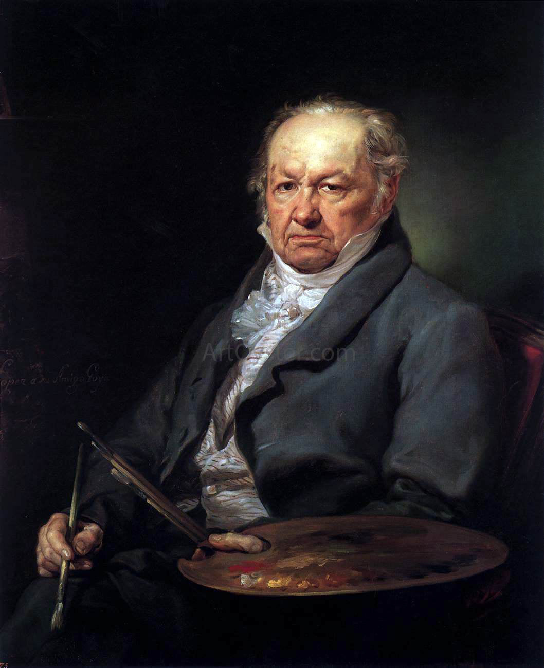 Vicente Lopez Y Portana The Painter Francisco de Goya - Hand Painted Oil Painting