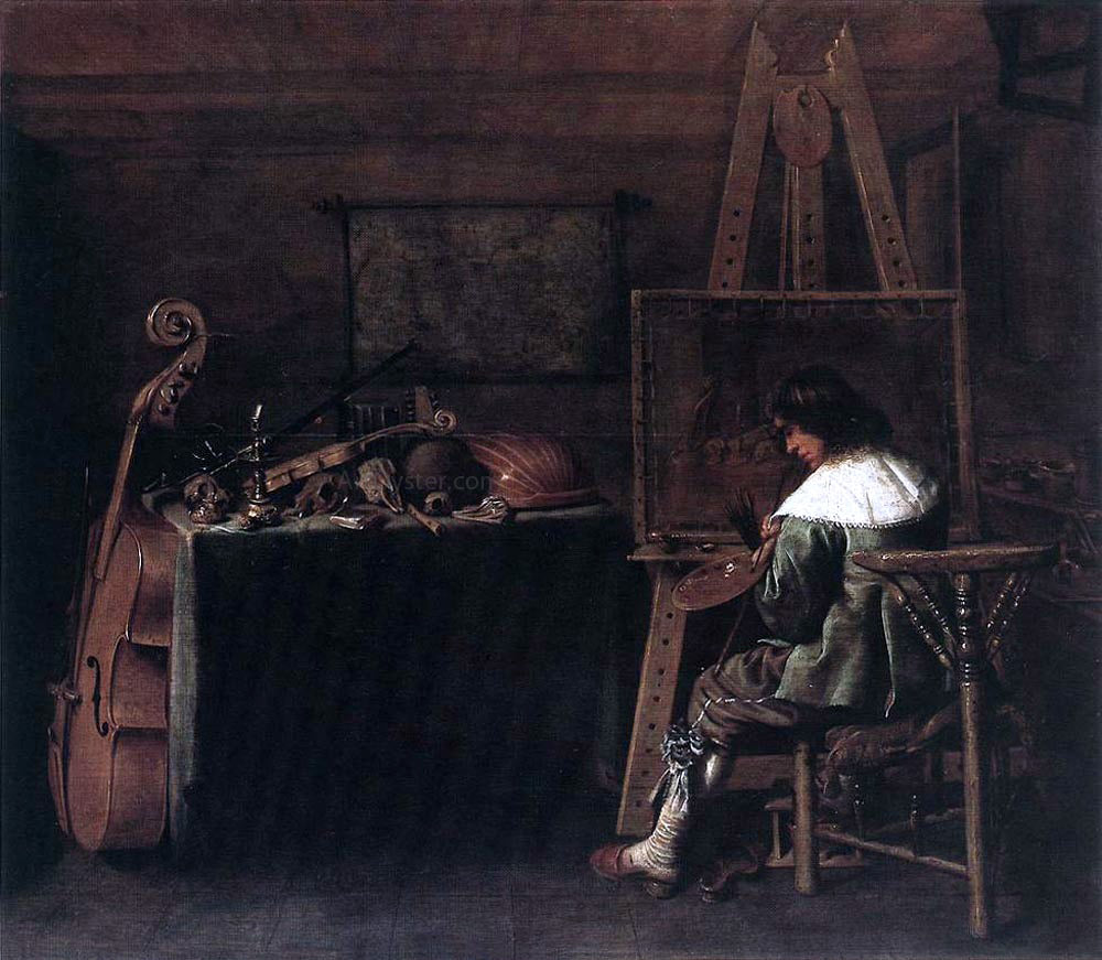 Hendrick Gerritsz Pot The Painter in his Studio - Hand Painted Oil Painting