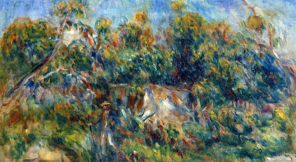 Pierre Auguste Renoir The Painter Taking a Stroll at Cagnes - Hand Painted Oil Painting