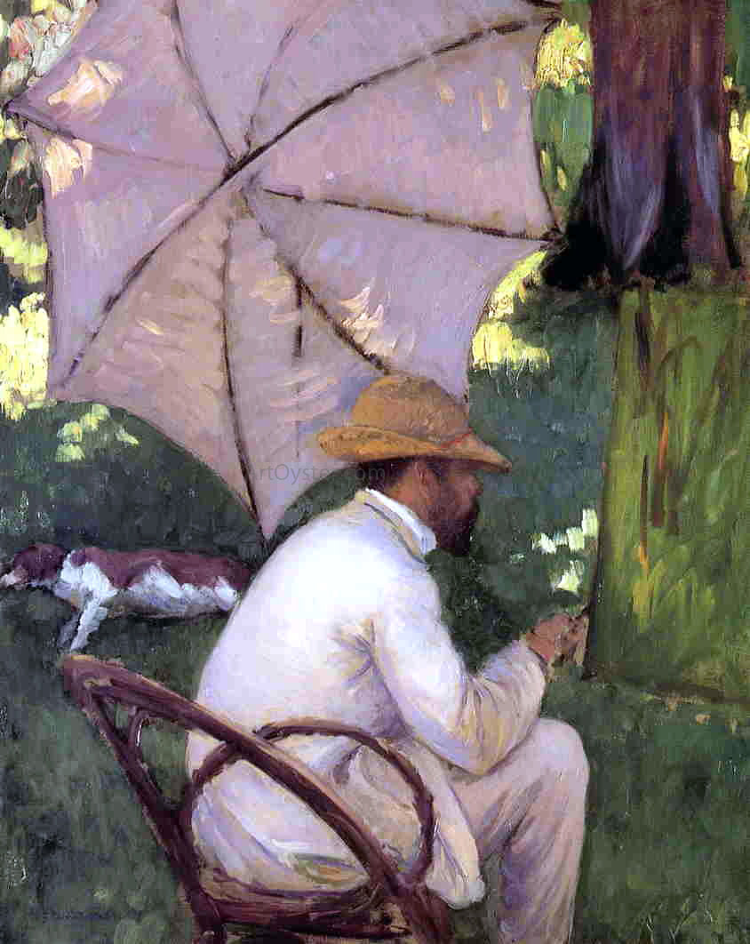 Gustave Caillebotte The Painter under His Parasol - Hand Painted Oil Painting