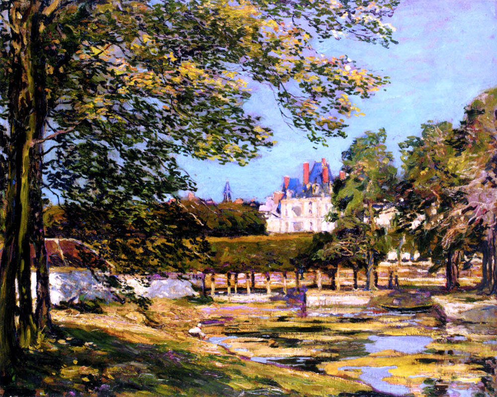  Alexander Jamieson The Palace At Fontainbleau - Hand Painted Oil Painting