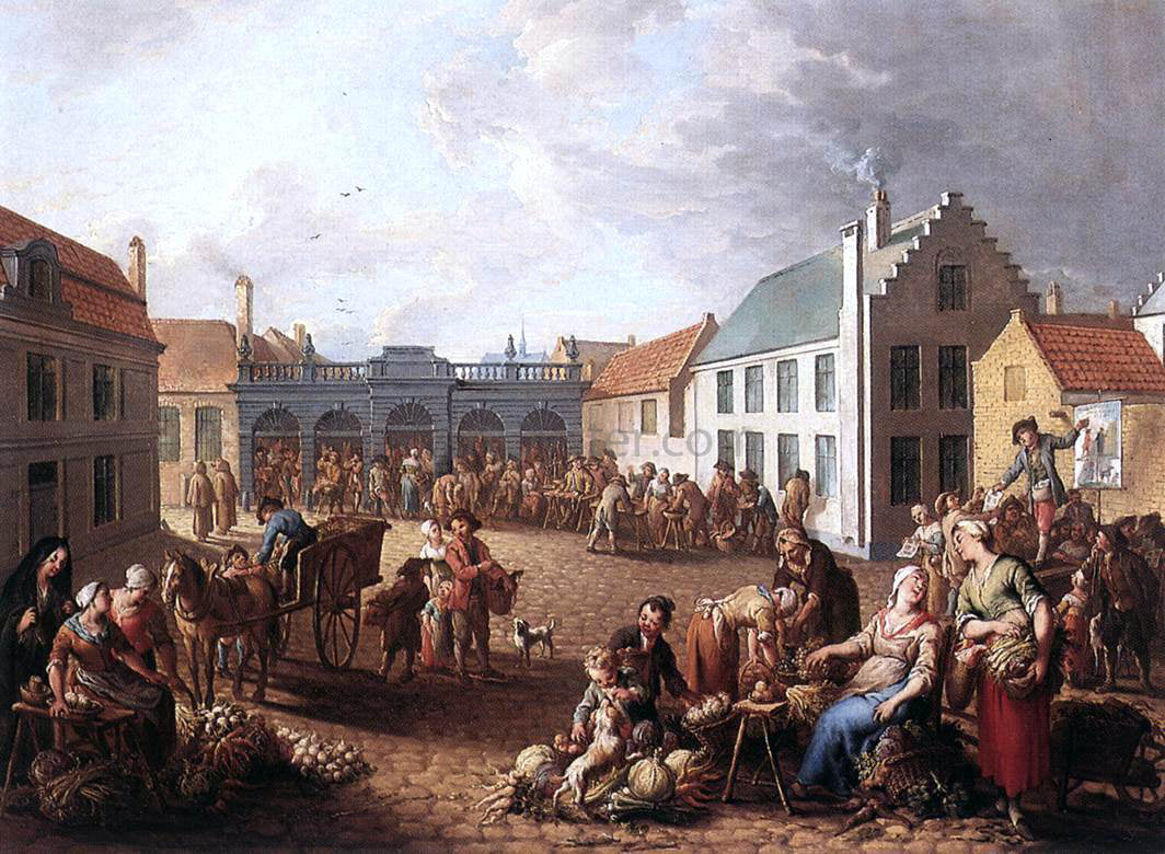 Jan Antoon Garemijn The Pandreitje in Bruges - Hand Painted Oil Painting