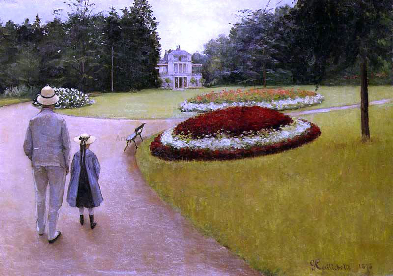 Gustave Caillebotte The Park on the Caillebotte Property at Yerres - Hand Painted Oil Painting