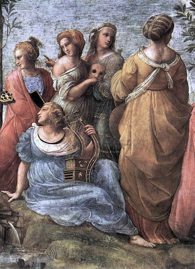 Raphael The Parnassus (detail 3) (Stanza della Segnatura) - Hand Painted Oil Painting