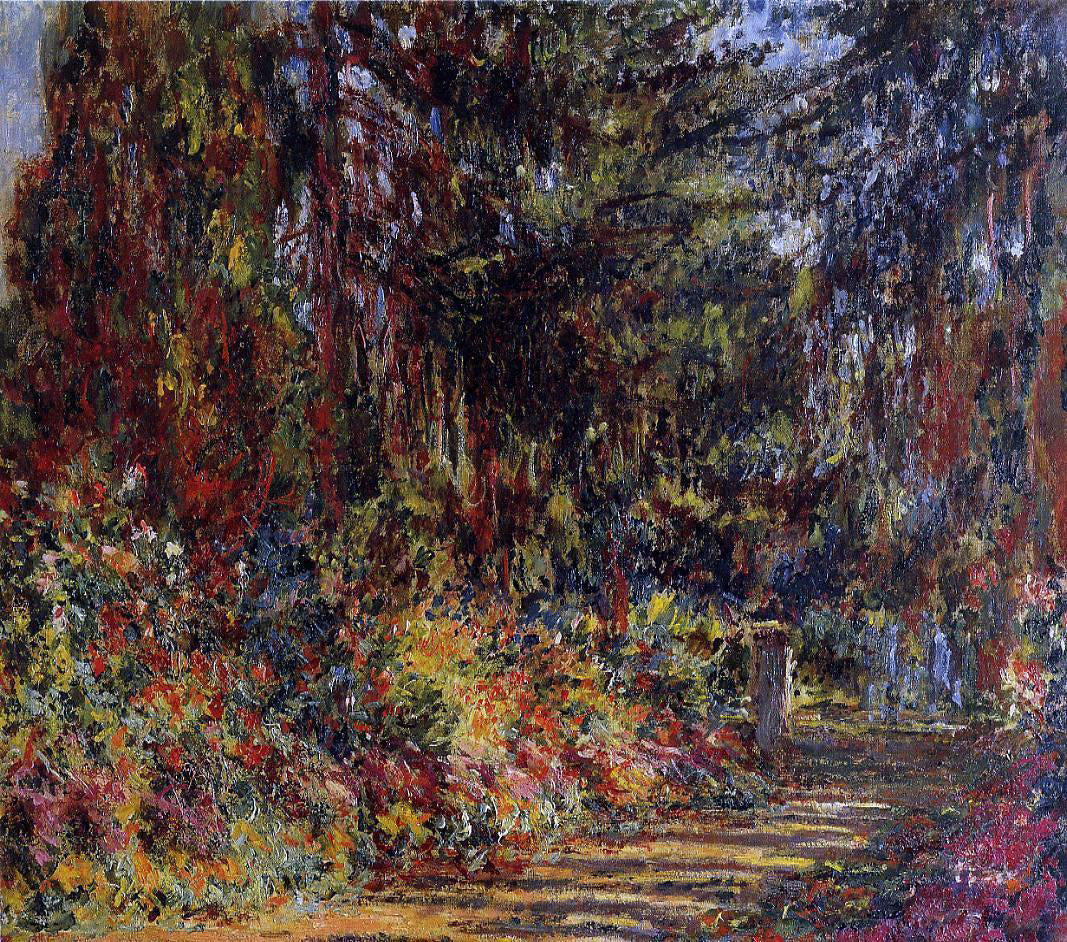 Claude Oscar Monet The Path at Giverny - Hand Painted Oil Painting