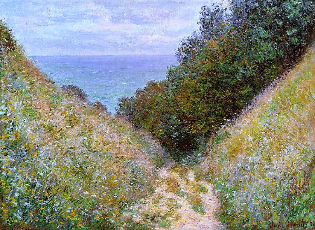 Claude Oscar Monet The Path at La Cavee, Pourville - Hand Painted Oil Painting