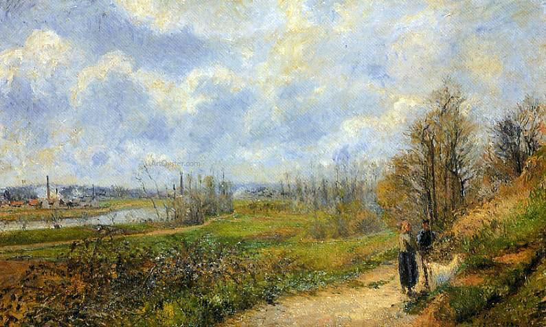 Camille Pissarro The Pathway at Le Chou, Pontoise - Hand Painted Oil Painting