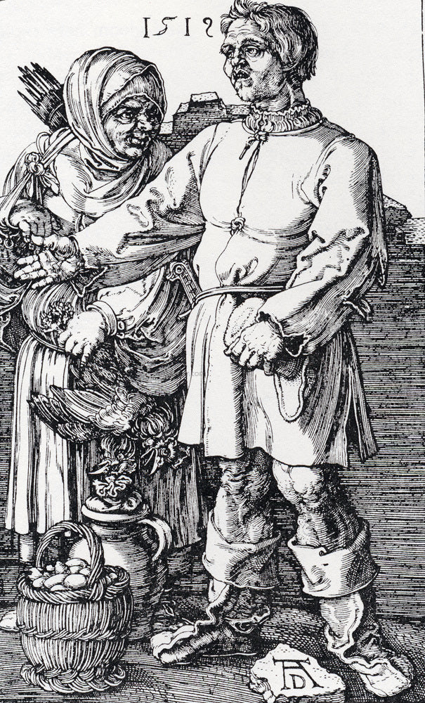 Albrecht Durer The Peasant And His Wife At Market - Hand Painted Oil Painting