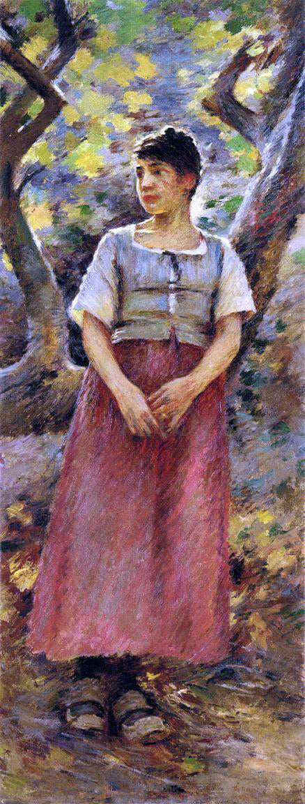 Theodore Robinson The Peasant Girl - Hand Painted Oil Painting
