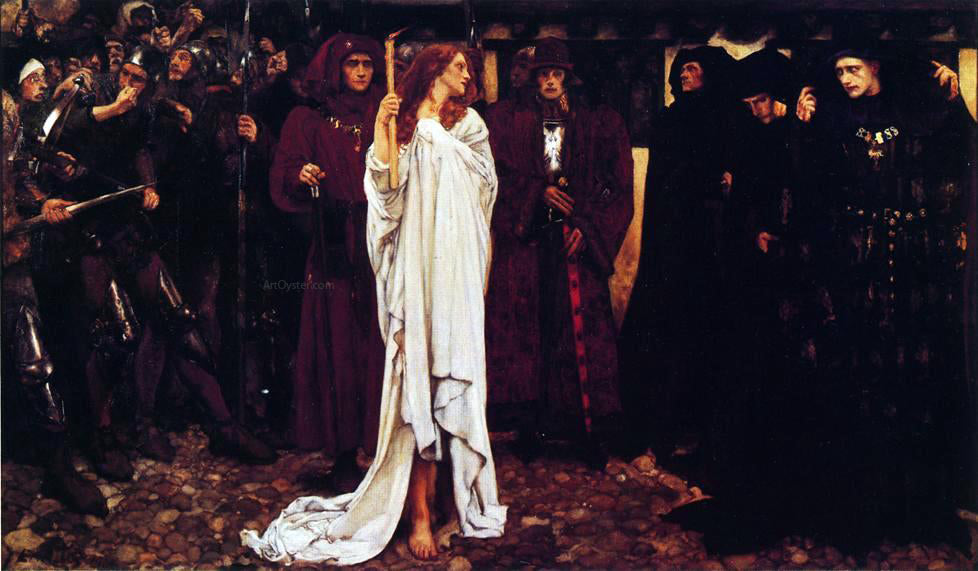  Edwin Austin Abbey The Penance of Eleanor, Duchess of Glouster - Hand Painted Oil Painting
