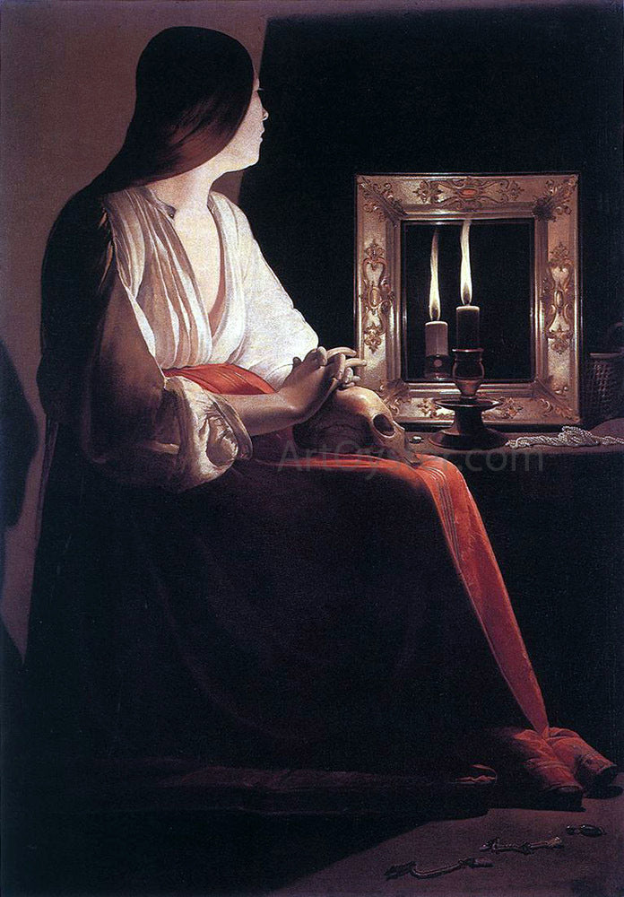 Georges De La Tour The Penitent Magdalen - Hand Painted Oil Painting