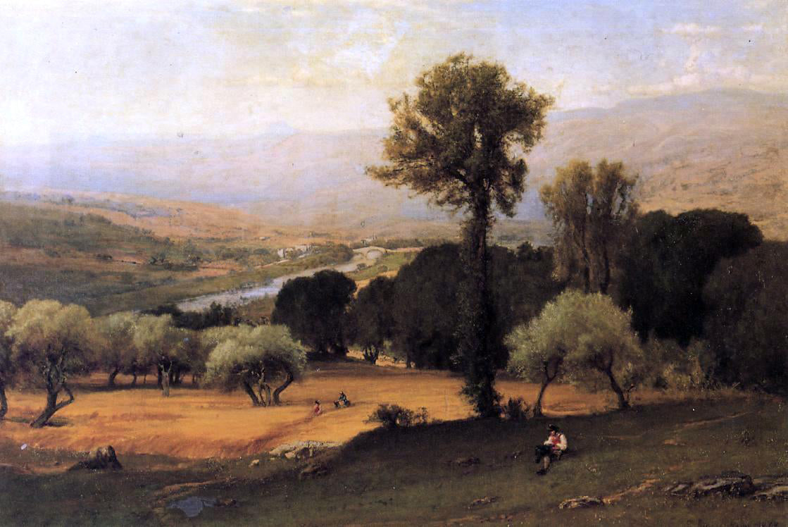 George Inness The Perugian Valley - Hand Painted Oil Painting