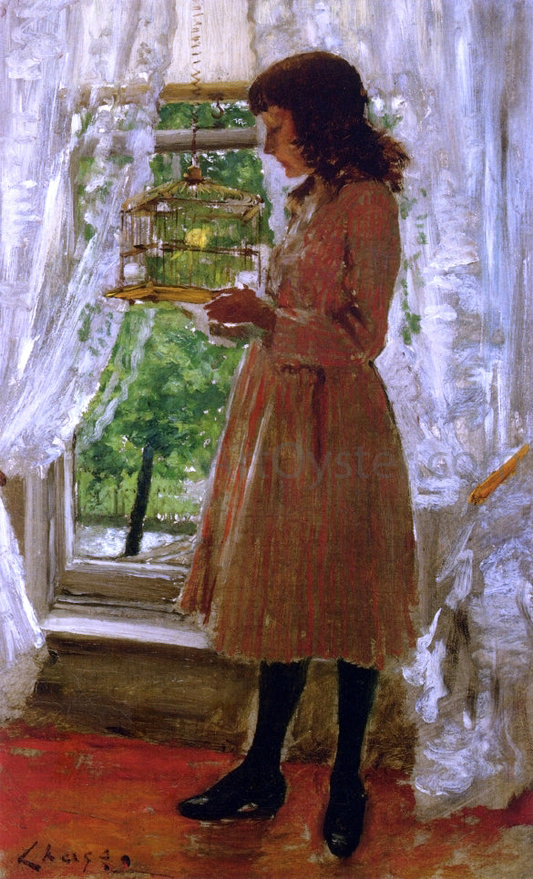 William Merritt Chase The Pet Canary - Hand Painted Oil Painting
