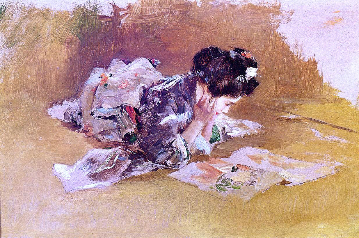 Robert Frederick Blum The Picture Book - Hand Painted Oil Painting