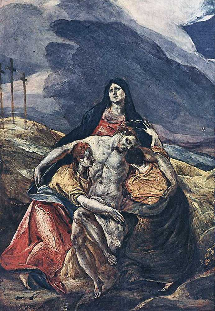 El Greco The Pieta (The Lamentation of Christ) - Hand Painted Oil Painting