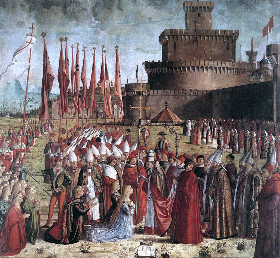  Vittore Carpaccio The Pilgrims Meet the Pope - Hand Painted Oil Painting