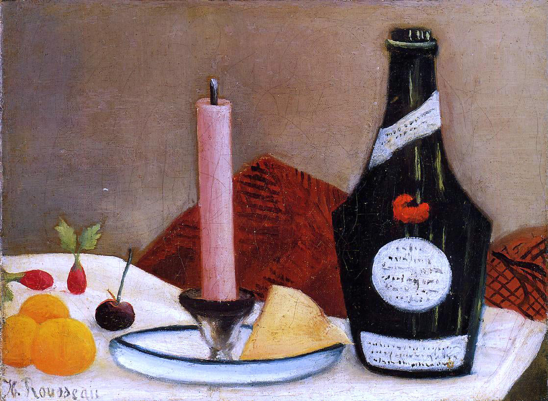 Henri Rousseau The Pink Candle - Hand Painted Oil Painting