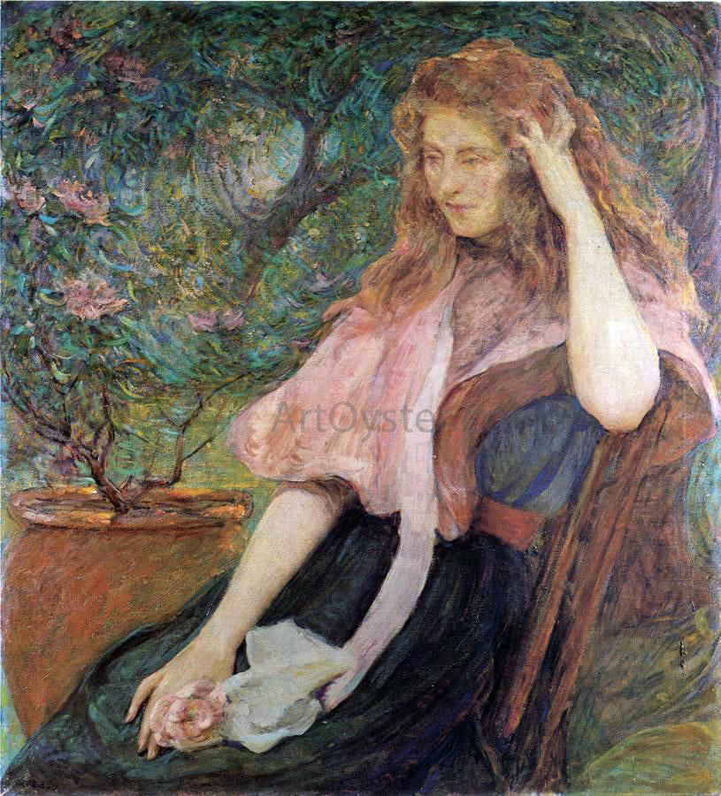 Robert Lewis Reid The Pink Cape - Hand Painted Oil Painting