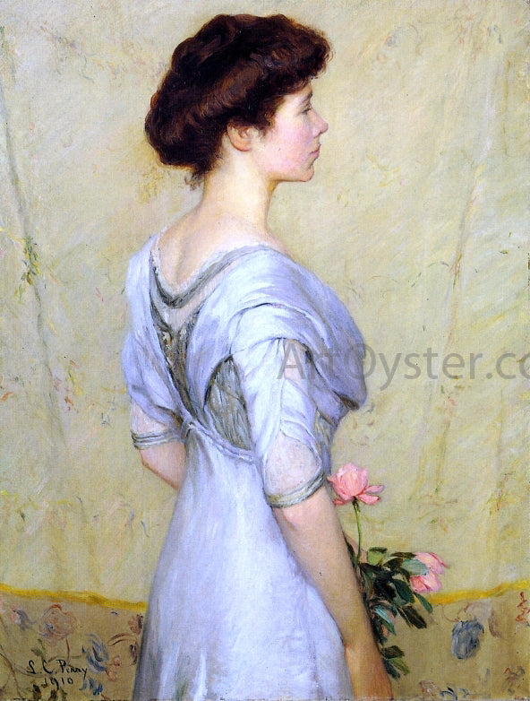 Lilla Cabot Perry The Pink Rose - Hand Painted Oil Painting
