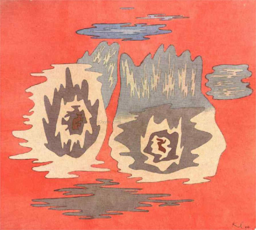 Paul Klee The Place of the Twins - Hand Painted Oil Painting