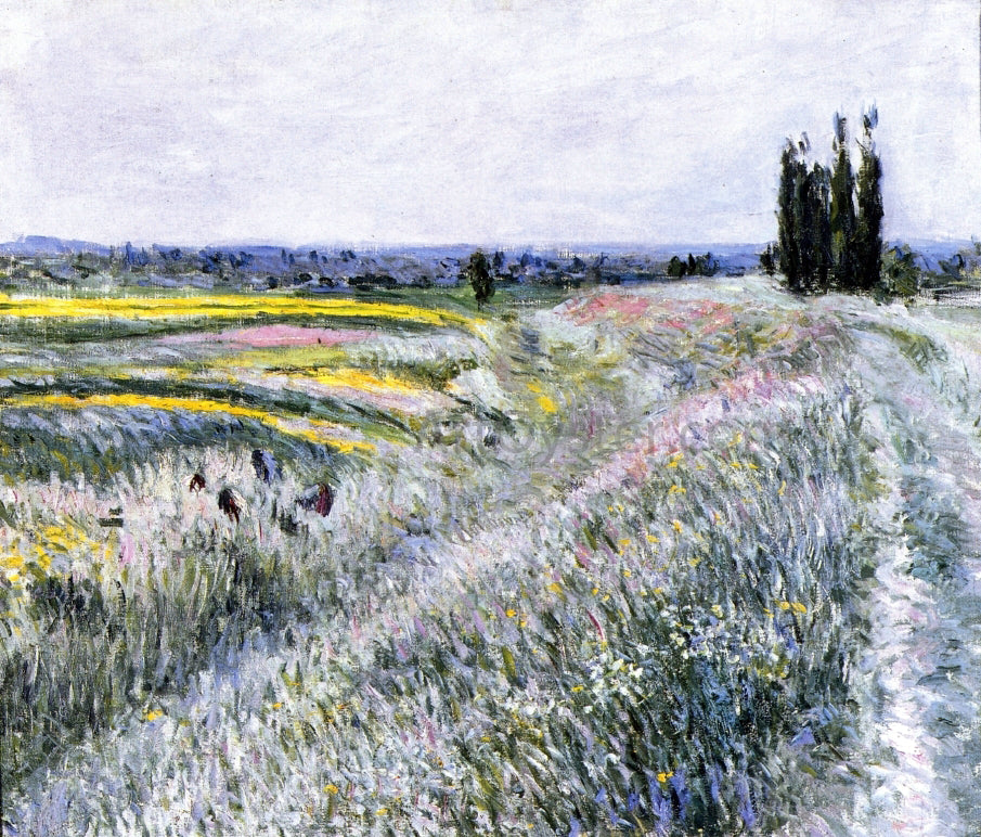 Gustave Caillebotte The Plain at Gennevilliers, Group of Poplars - Hand Painted Oil Painting