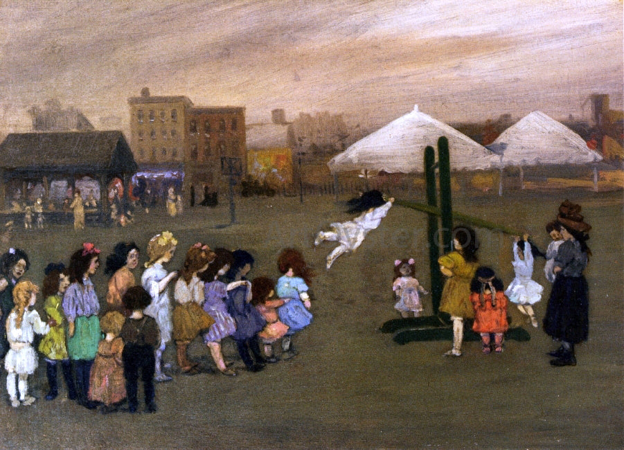 Jerome Myers The Playground - Hand Painted Oil Painting