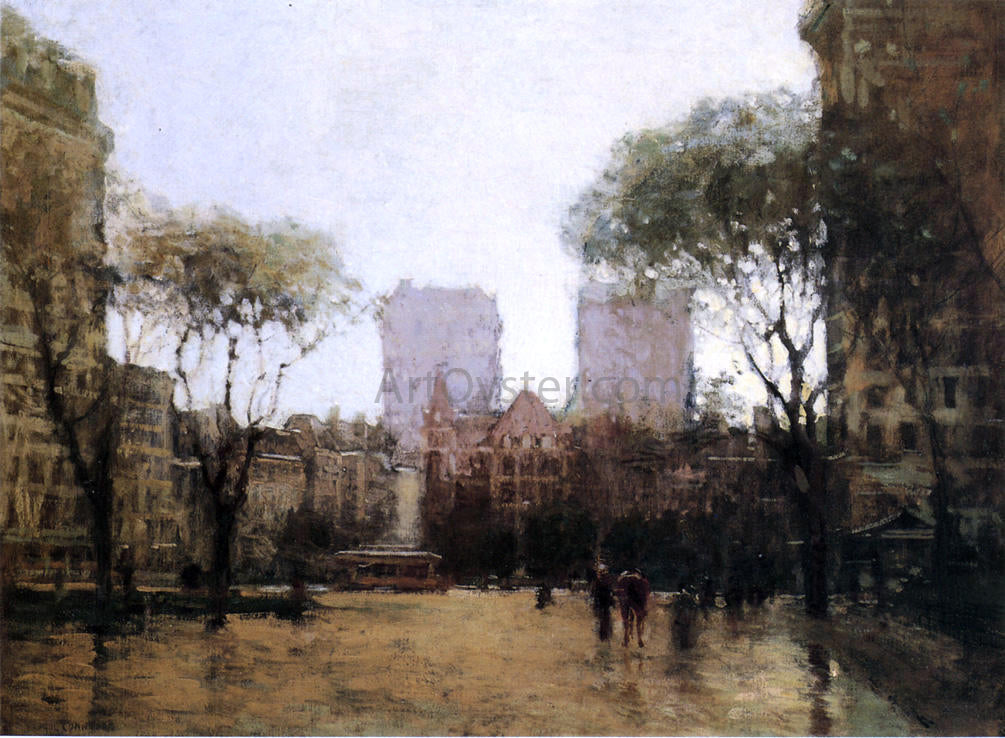 Paul Cornoyer The Plaza at 59th Street - Hand Painted Oil Painting