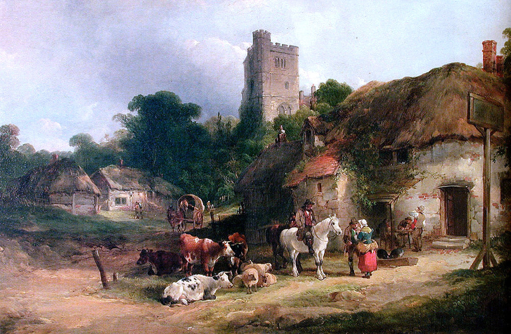 Senior William Shayer The Plough Inn - Hand Painted Oil Painting