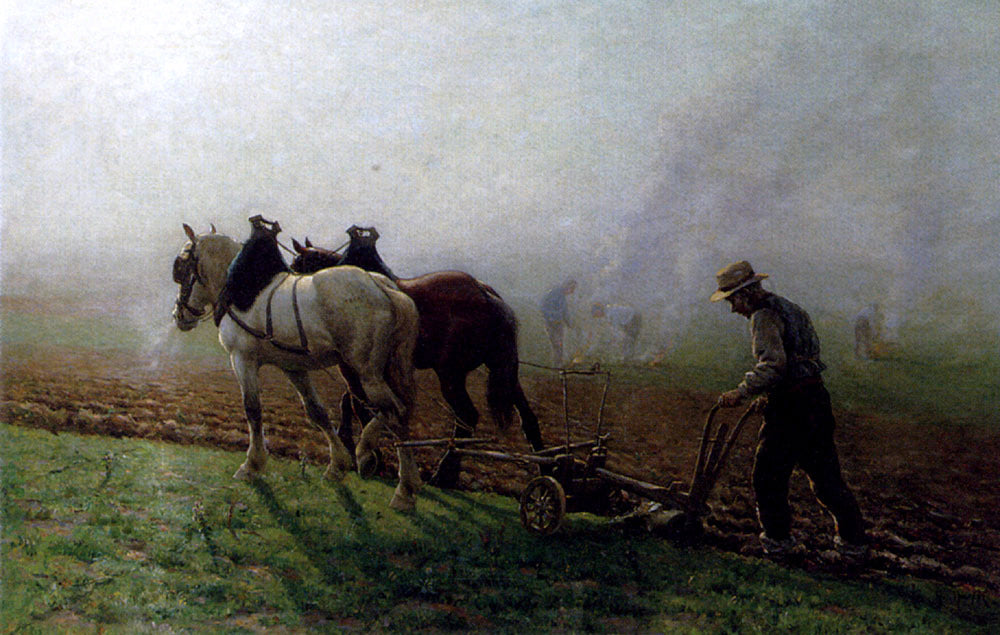 Georges-Philibert-Charles Maroniez The Ploughman - Hand Painted Oil Painting