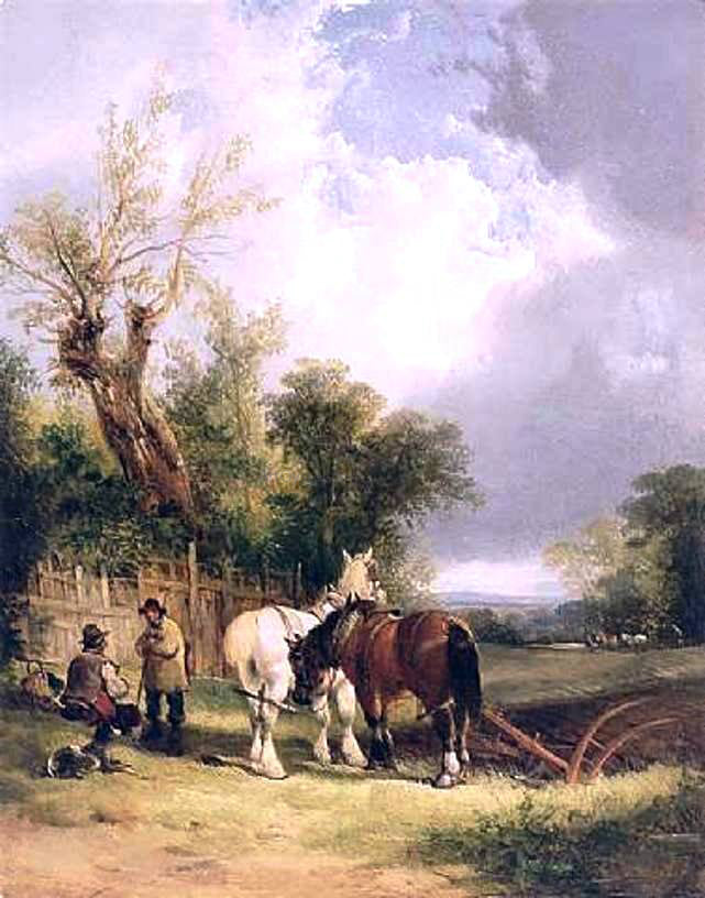 Senior William Shayer The Ploughman's Rest - Hand Painted Oil Painting