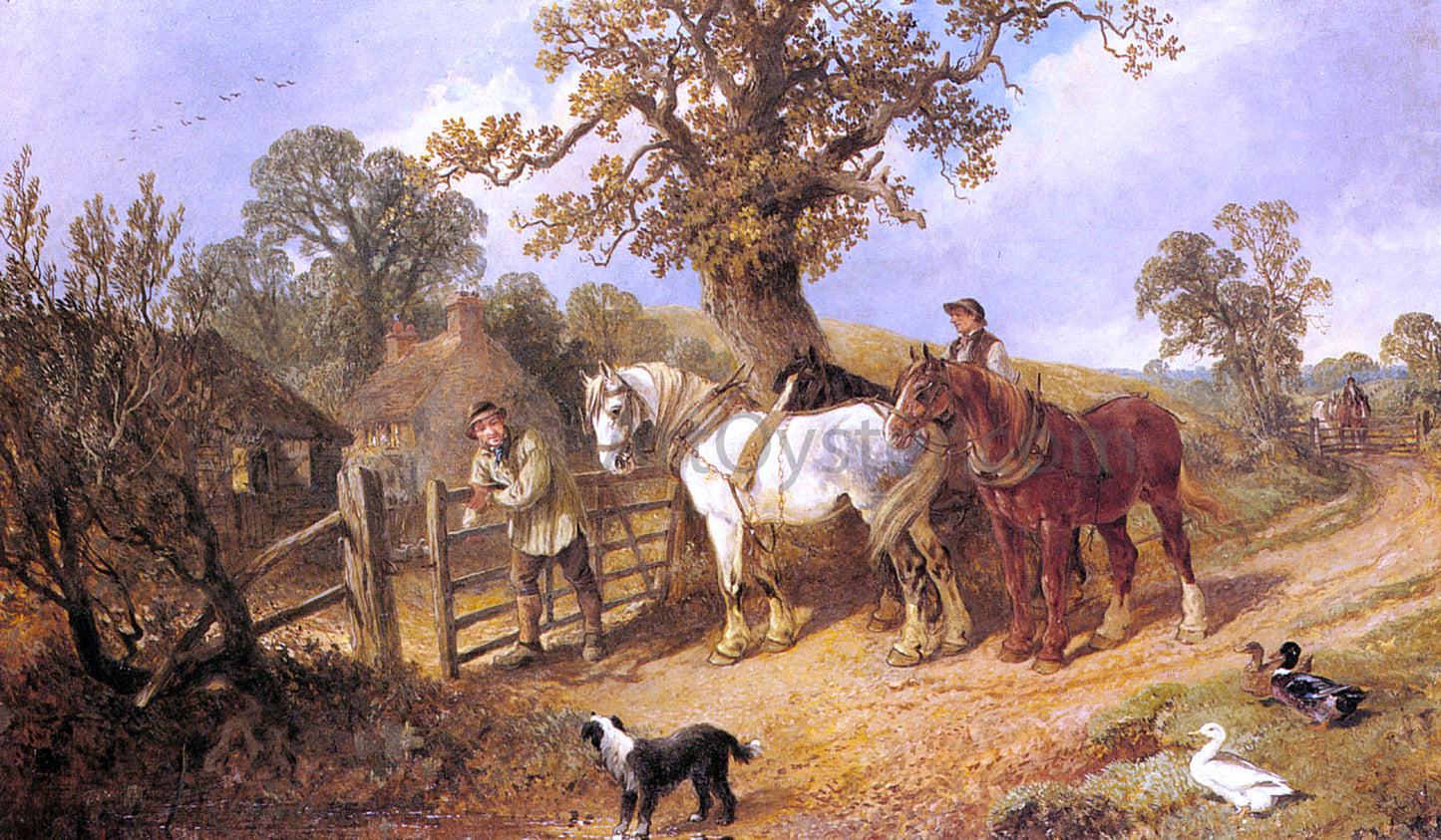 Edwin L Meadows The Ploughman's Return - Hand Painted Oil Painting