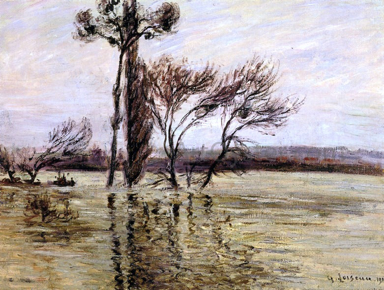 Gustave Loiseau The Pointe de L'Ile Under Water - Hand Painted Oil Painting