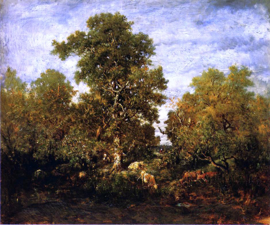 Theodore Rousseau The Pond - Hand Painted Oil Painting