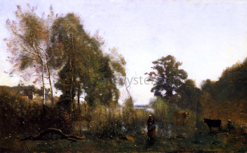 Jean-Baptiste-Camille Corot The Ponds of Ville d'Avray - Hand Painted Oil Painting