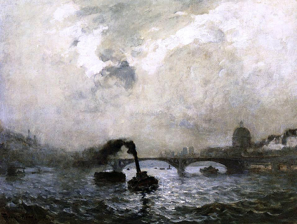 Frank Myers Boggs The Pont des Arts and the Institute de France - Hand Painted Oil Painting