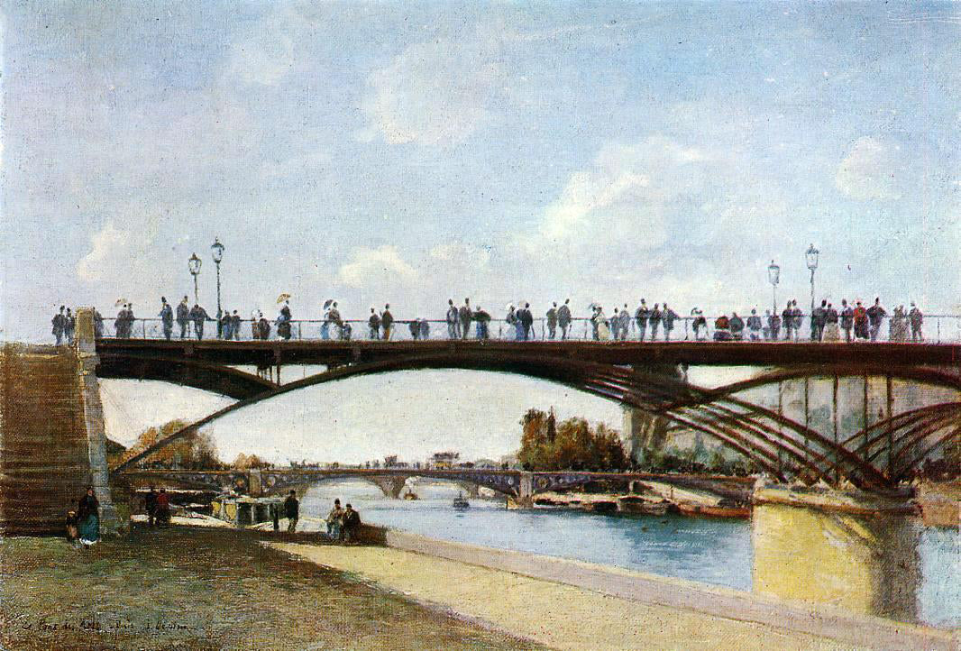 Stanislas Lepine The Pont des Arts, Paris - Hand Painted Oil Painting