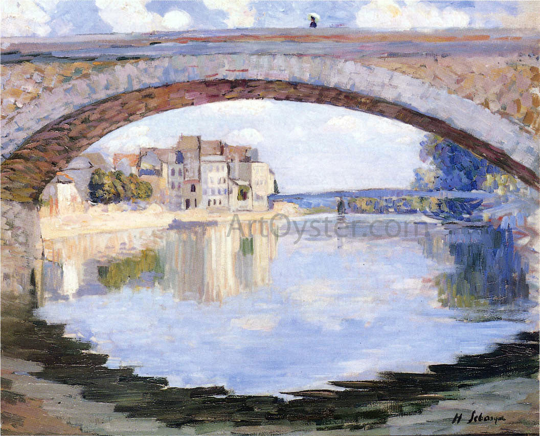 Henri Lebasque The Pont of the Marne at Lagny - Hand Painted Oil Painting