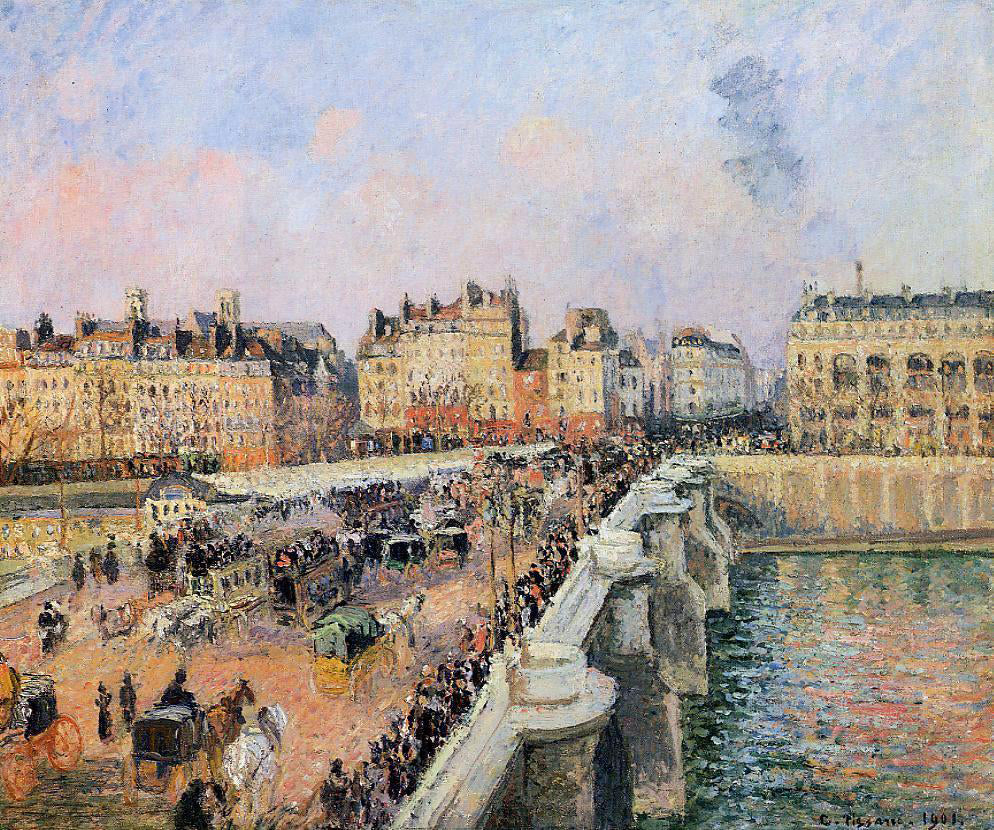  Camille Pissarro The Pont-Neuf: Afternoon Sun - Hand Painted Oil Painting