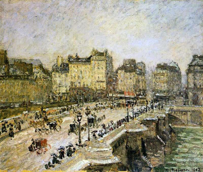 Camille Pissarro The Pont-Neuf: Snow - Hand Painted Oil Painting