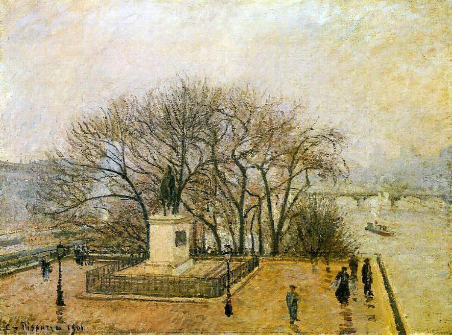 Camille Pissarro The Pont-Neuf, Statue of Henri IV: Mist - Hand Painted Oil Painting
