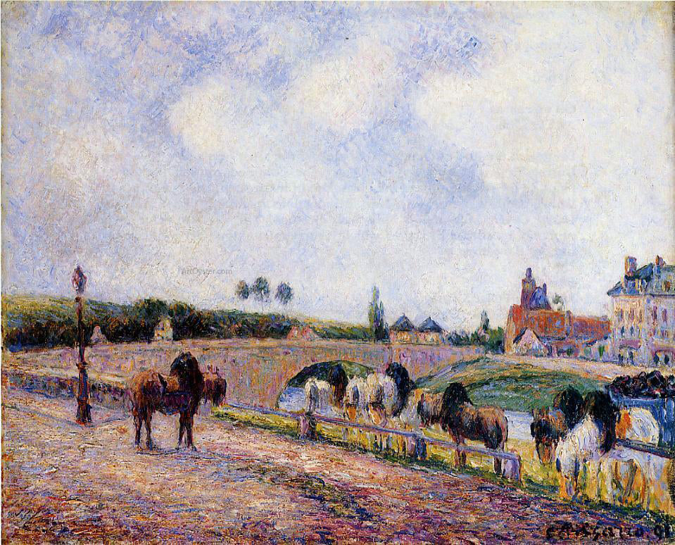 Camille Pissarro The Pontoise Bridge - Hand Painted Oil Painting